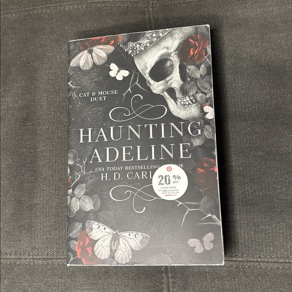 Haunting Adeline Book with Skull and Butterfly Design